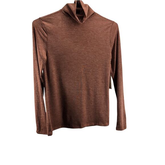 NWT A New Day Blush Brown Long Sleeve Mock Neck Top Women's Size Small - Picture 2 of 6